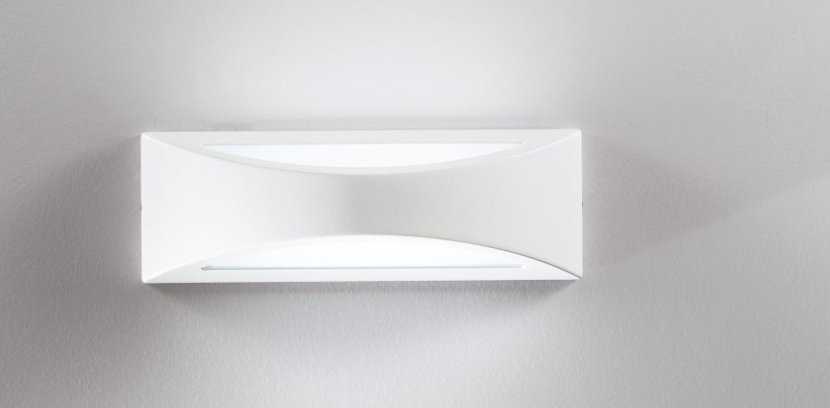 Applique per esterno IP54 in alluminio bianco , antracite o corten led integrato con regolazione luce 3000-4000°k 16W 1800 lumen WEISS Applique per esterno IP54 in alluminio bianco , antracite o corten led integrato con regolazione luce 3000-4000°k 16W 1800 lumen WEISS